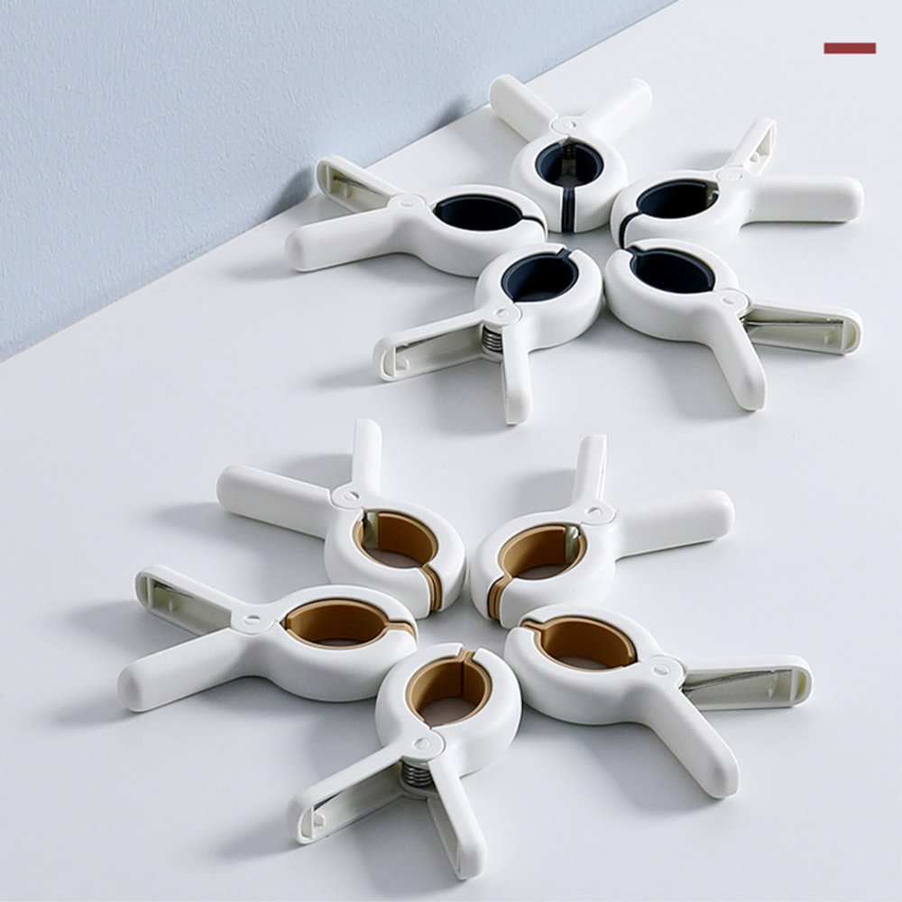 Discountershop Clamps 6 pieces - Clothespins - 6 pieces - White and blue 100% plastic and therefore stainless | Leave no prints Discountershop Clamps 6 pieces - Clothespins - 6 pieces - White and blue 100% plastic and therefore stainless | Leave no prints