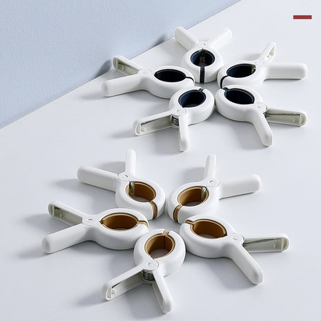 Discountershop Clamps 6 pieces - Clothespins - 6 pieces - White and blue 100% plastic and therefore stainless | Leave no prints Discountershop Clamps 6 pieces - Clothespins - 6 pieces - White and blue 100% plastic and therefore stainless | Leave no prints