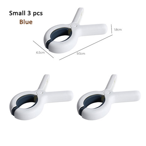 Discountershop Clamps 6 pieces - Clothespins - 6 pieces - White and blue 100% plastic and therefore stainless | Leave no prints Discountershop Clamps 6 pieces - Clothespins - 6 pieces - White and blue 100% plastic and therefore stainless | Leave no prints