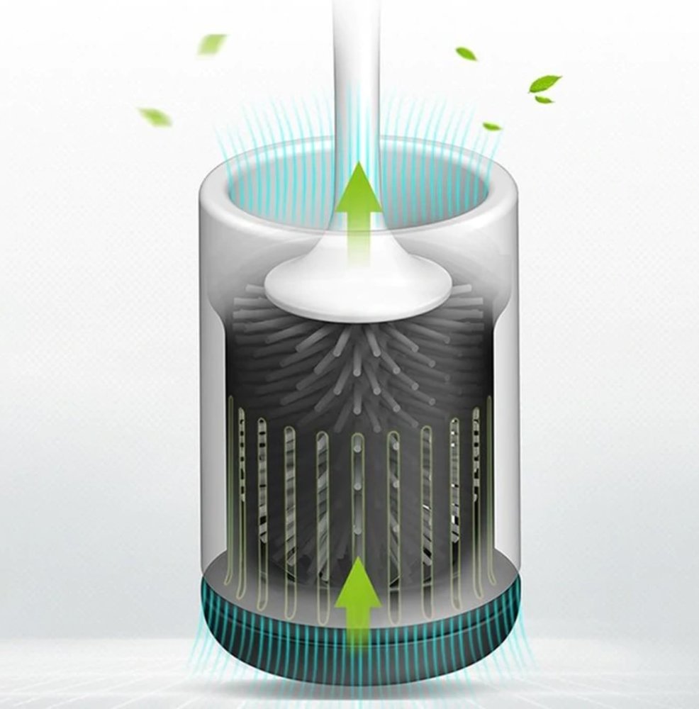 Discountershop Toilet brush with holder - Stainless WC Brush with holder - Toilet brush with holder - Toilet brush in holder - Hygienic - Ventilation grids - Toilet brush with holder freestanding - Size 33x14 cm Discountershop Toilet brush with holder - Stainless WC Brush with holder - Toilet brush with holder - Toilet brush in holder - Hygienic - Ventilation grids - Toilet brush with holder freestanding - Size 33x14 cm