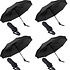 4 x Automatic Storm Umbrella - Umbrella - Automatic, Foldable & Windproof up to 100km p/h - Ø 95 cm - 9 panels - Double Layer - Black - Copy 4 x Automatic Storm Umbrella - Umbrella - Automatic, Foldable & Windproof up to 100km p/h - Ø 95 cm - 9 panels - Double Layer - Black - Copy