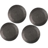 Discountershop Placemats - Round - 30 cm - 4 pieces - Pad - Heat resistant - Dark gray - Luxurious look beaded Placemat Discountershop Placemats - Round - 30 cm - 4 pieces - Pad - Heat resistant - Dark gray - Luxurious look beaded Placemat