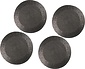 Placemats - Round - 30 cm - 4 pieces - Pad - Heat resistant - Dark gray - Luxurious look beaded Placemat Placemats - Round - 30 cm - 4 pieces - Pad - Heat resistant - Dark gray - Luxurious look beaded Placemat