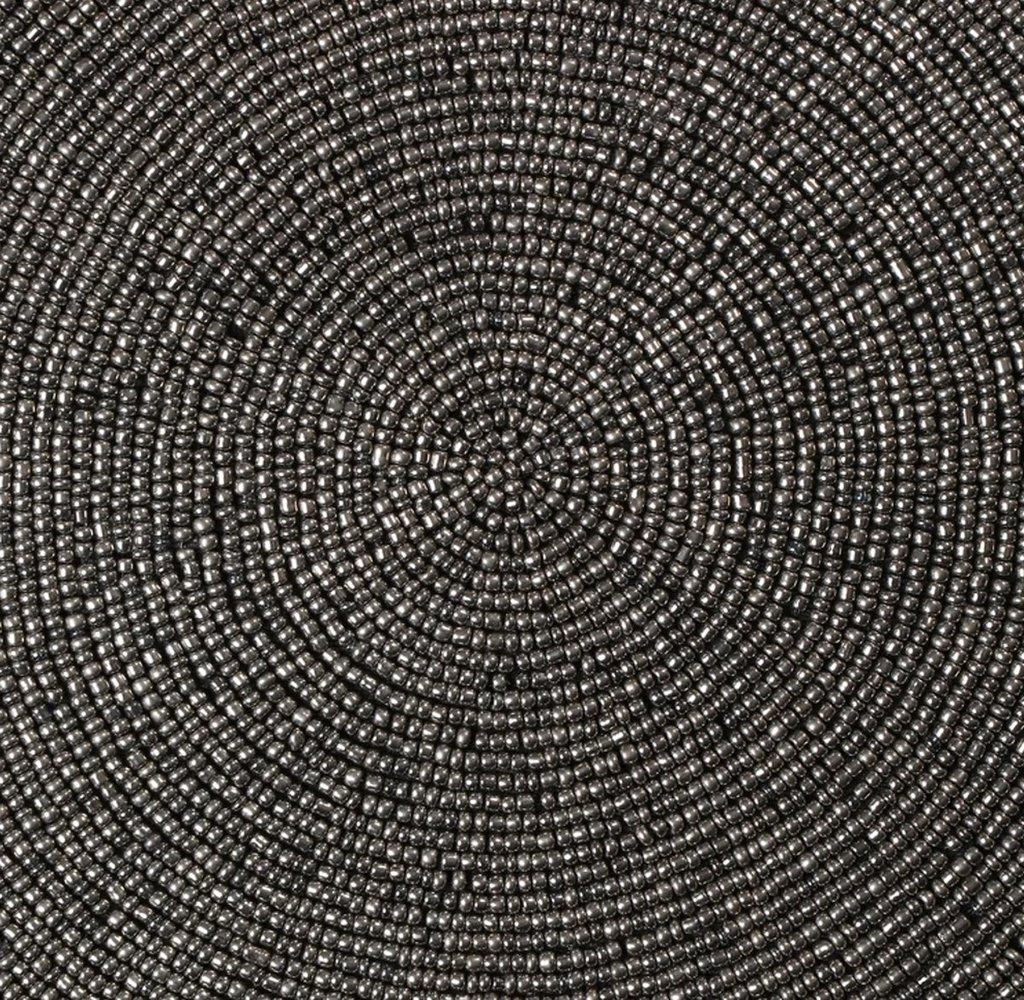 Discountershop Placemats - Rond - 30 cm - 4 stuks - Onderlegger - Hitte bestendig - Donkergrijs - Luxe uitstraling beaded Placemat Discountershop Placemats - Rond - 30 cm - 4 stuks - Onderlegger - Hitte bestendig - Donkergrijs - Luxe uitstraling beaded Placemat