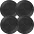 Placemats - Rond - 30 cm - 4 stuks - Onderlegger - Hitte bestendig - Zwart - Luxe uitstraling beaded Placemat Placemats - Rond - 30 cm - 4 stuks - Onderlegger - Hitte bestendig - Zwart - Luxe uitstraling beaded Placemat