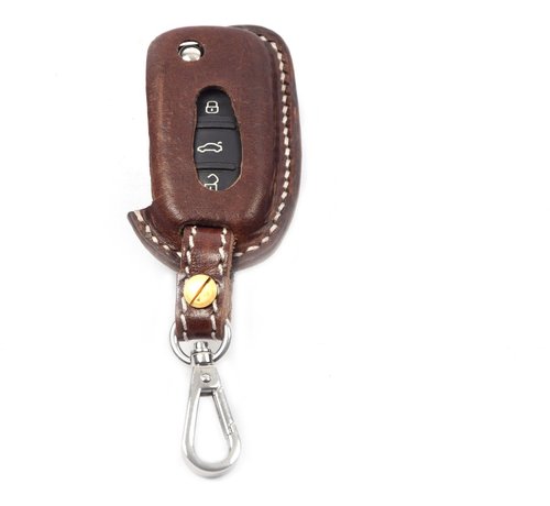4East Handgemaakt Volkswagen Sleutel Cover | Lederen sleutelhoesje | beschermhoesje | autosleutel