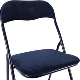 Discountershop Folding chair- Folding chair velvet seat and back covered - chair - table chair - folding chair -dark blue - chair - table chair - folding chair - Velvet folding chair - Luxury folding chair - With cushions - Chair - Chairs - Folding chairs - Chair - Prem Discountershop Folding chair- Folding chair velvet seat and back covered - chair - table chair - folding chair -dark blue - chair - table chair - folding chair - Velvet folding chair - Luxury folding chair - With cushions - Chair - Chairs - Folding chairs - Chair - Prem
