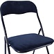 Discountershop 3x Klapstoel met zithoogte van 43 cml Vouwstoel velvet zitvlak en rug bekleed donkerblauw Discountershop 3x Klapstoel met zithoogte van 43 cml Vouwstoel velvet zitvlak en rug bekleed donkerblauw