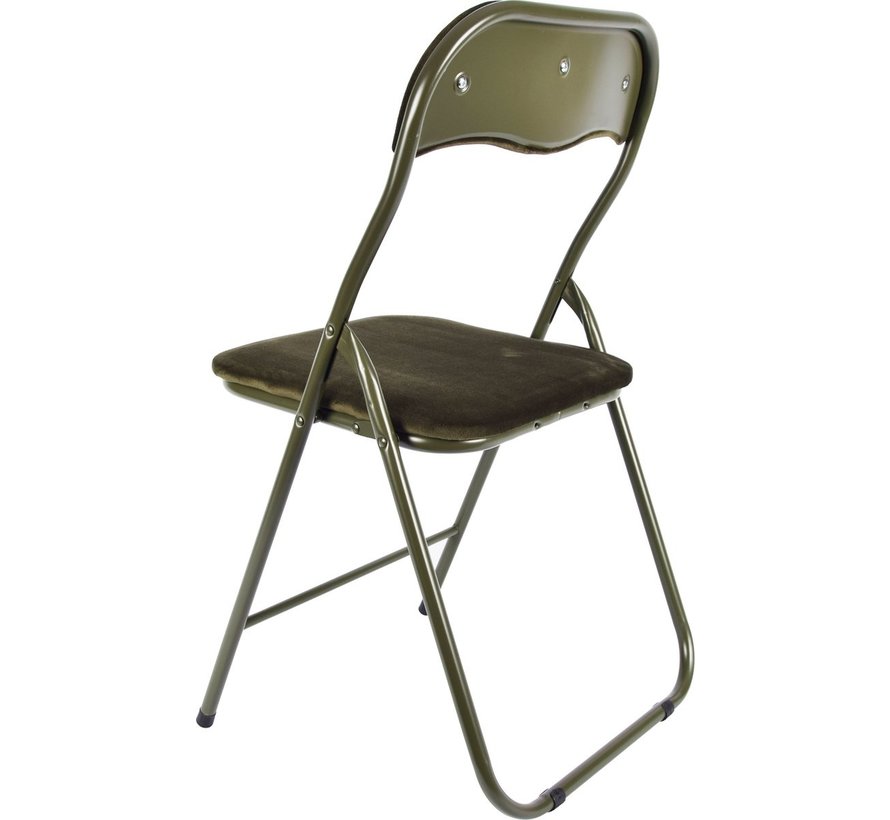 6x Klapstoel met zithoogte van 43 cml Vouwstoel velvet zitvlak en rug bekleed Groen
