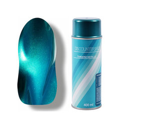 Discountershop Spuitverf | Spuitlak | Spuitbus | turquoise metallic | Vernis | Sneldrogend | Transparant | Binnen & Buiten| 400ml Discountershop Spuitverf | Spuitlak | Spuitbus | turquoise metallic | Vernis | Sneldrogend | Transparant | Binnen & Buiten| 400ml