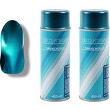 Discountershop 2x Spray paint | spray paint | Spray can | turquoise metallic 3010 / 2125 | Varnish | Quick drying | Transparent | Inside & Outside| 800ml Discountershop 2x Spray paint | spray paint | Spray can | turquoise metallic 3010 / 2125 | Varnish | Quick drying | Transparent | Inside & Outside| 800ml
