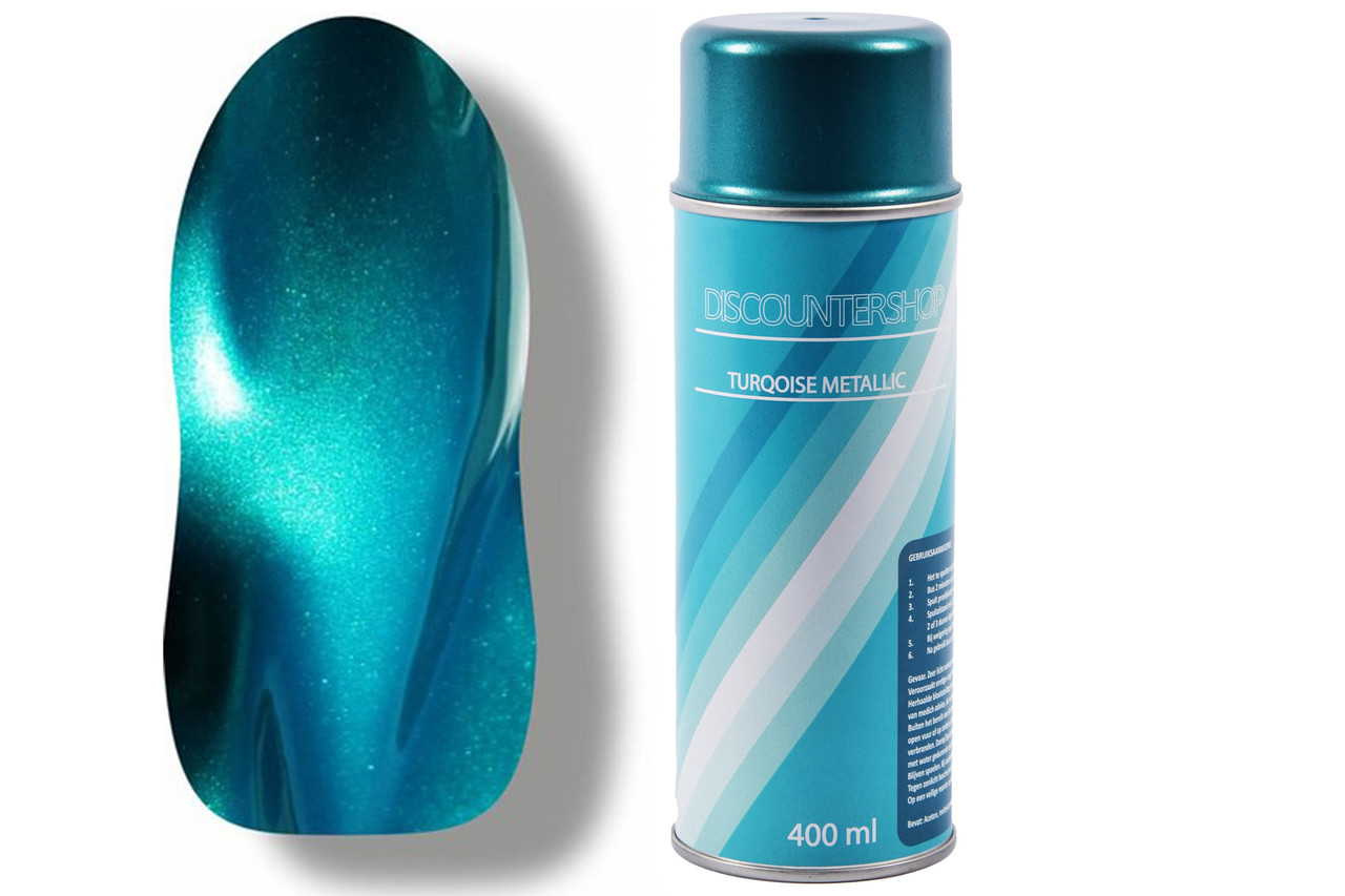 Discountershop 3x Spray paint | spray paint | Spray can | turquoise metallic 3010 / 2125 | Varnish | Quick drying | Transparent | Inside & Outside| 1200ml Discountershop 3x Spray paint | spray paint | Spray can | turquoise metallic 3010 / 2125 | Varnish | Quick drying | Transparent | Inside & Outside| 1200ml