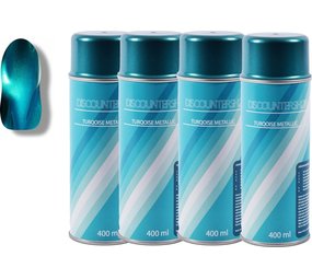 Discountershop Spray paint | Spray paint | Aerosol | turquoise metallic | Varnish | Quick drying | Transparent | Indoor & Outdoor| 400ml Discountershop Spray paint | Spray paint | Aerosol | turquoise metallic | Varnish | Quick drying | Transparent | Indoor & Outdoor| 400ml