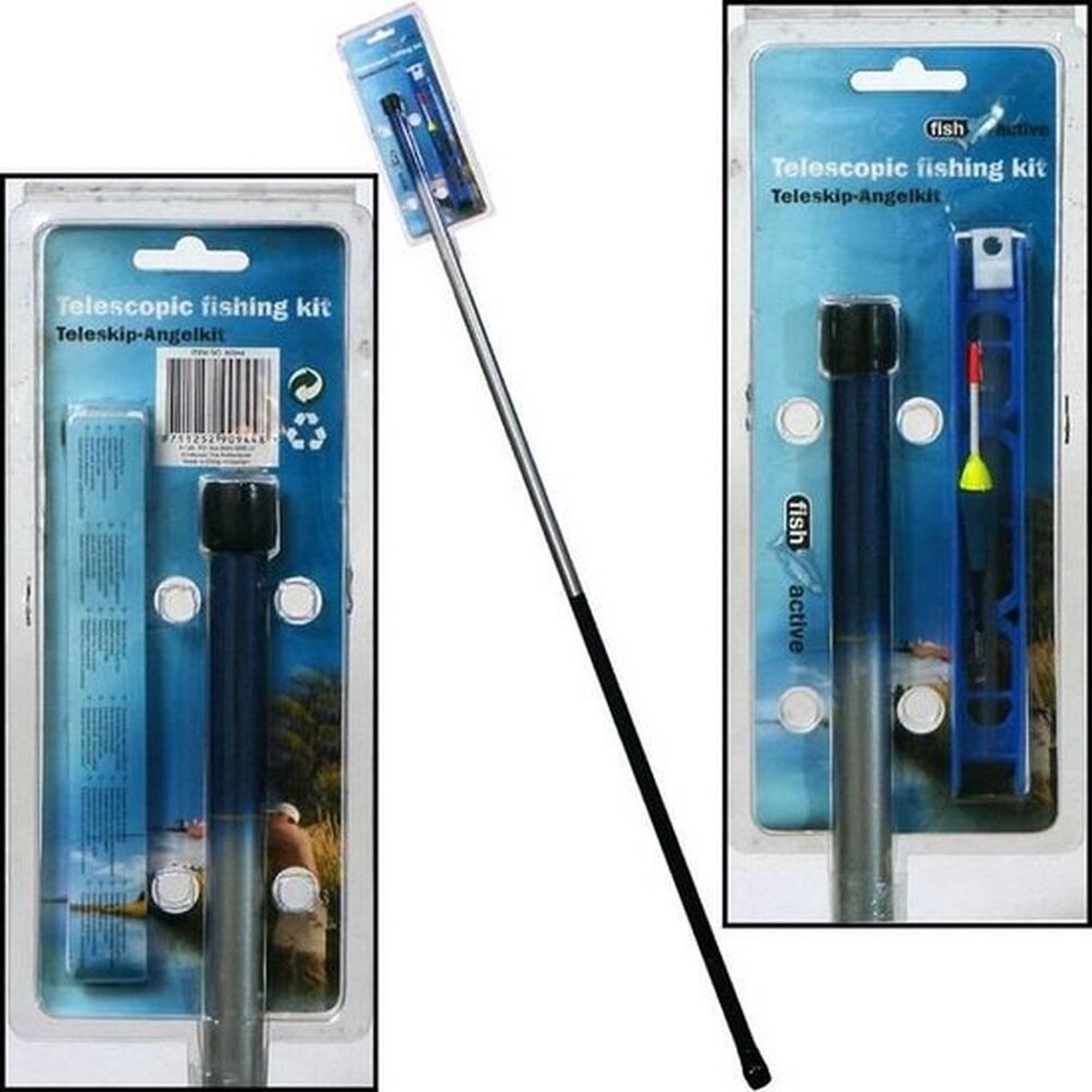 Merkloos Telescopic rod - Telescopic rod fishing set including hook - line and float - Telescopic rod for pike Merkloos Telescopic rod - Telescopic rod fishing set including hook - line and float - Telescopic rod for pike