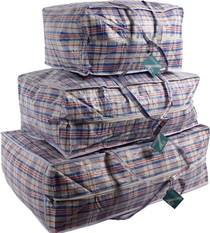 Discountershop Discountershop® Storage bag 130, 95 and 65 liters | Big shopper Jumbo shopper | Travel bag extra large | Large shopping bag | Pocket checked | Mega bag | Laundry bag | Shopping bag with zipper - 3 pieces -storage bag Discountershop Discountershop® Storage bag 130, 95 and 65 liters | Big shopper Jumbo shopper | Travel bag extra large | Large shopping bag | Pocket checked | Mega bag | Laundry bag | Shopping bag with zipper - 3 pieces -storage bag