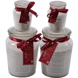 Discountershop Set van 4 Heerlijke zoete Geurkaars in glas | berry Wit | 10x15 cm XL 72/ S 11 branduren Discountershop Set van 4 Heerlijke zoete Geurkaars in glas | berry Wit | 10x15 cm XL 72/ S 11 branduren