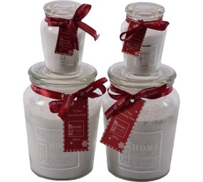 Discountershop Set of 4 Delicious sweet scented candle in glass | berry White | 10x15 cm XL 72/ S 11 burning hours Discountershop Set of 4 Delicious sweet scented candle in glass | berry White | 10x15 cm XL 72/ S 11 burning hours