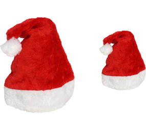 Discountershop 2 Stuks Kerstmuts |Merry Christmas |100% Polyester luxe kerstmuts voor kinderen | Kerstmutsen