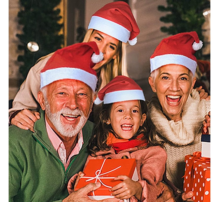2 Stuks Kerstmuts |Merry Christmas |100% Polyester luxe kerstmuts voor kinderen | Kerstmutsen