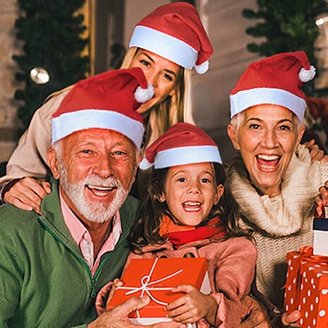 Discountershop 3 Stuks Kerstmuts |Merry Christmas |100% Polyester luxe kerstmuts voor kinderen | Kerstmutsen Discountershop 3 Stuks Kerstmuts |Merry Christmas |100% Polyester luxe kerstmuts voor kinderen | Kerstmutsen