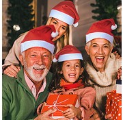 Discountershop 4 Pieces Santa Hat |Merry Christmas |100% Polyester Kids Luxury Christmas Hat | santa hats