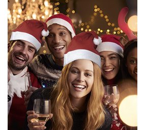 Discountershop 5 Stuks Kerstmuts |Merry Christmas |100% Polyester luxe kerstmuts voor kinderen | Kerstmutsen Discountershop 5 Stuks Kerstmuts |Merry Christmas |100% Polyester luxe kerstmuts voor kinderen | Kerstmutsen