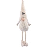 Discountershop Gnome Christmas gnome | Christmas decoration for indoors | Gnome Gnome Dwarf Christmas WHITE 23X15X85 cm