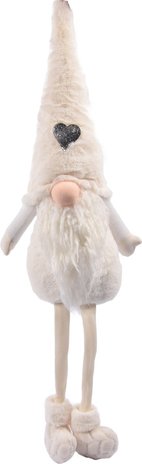 Discountershop Gnome Christmas gnome | Christmas decoration for indoors | Gnome Gnome Dwarf Christmas WHITE 23X15X85 cm