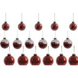 Discountershop Doorzichtige kunststof kerstballen Rood met 50 kerstbalhaakjes | 8cm |18 stuks | Discountershop Doorzichtige kunststof kerstballen Rood met 50 kerstbalhaakjes | 8cm |18 stuks |