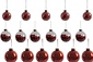 Transparent plastic Christmas balls Red with 50 Christmas ball hooks | 8cm |18 pieces | Transparent plastic Christmas balls Red with 50 Christmas ball hooks | 8cm |18 pieces |