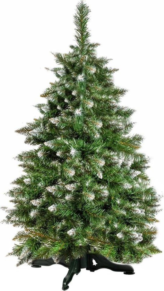 Discountershop Artificial Christmas tree diamond Christmas tree on Natural wooden trunk 180 cm - Artificial DIAMOND PINE TREE 180CM - Artificial Christmas tree 180cm snow Christmas tree