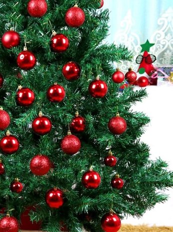 Discountershop Kerstballen rond 94 stuks | Kerstbal in verschillende maten.