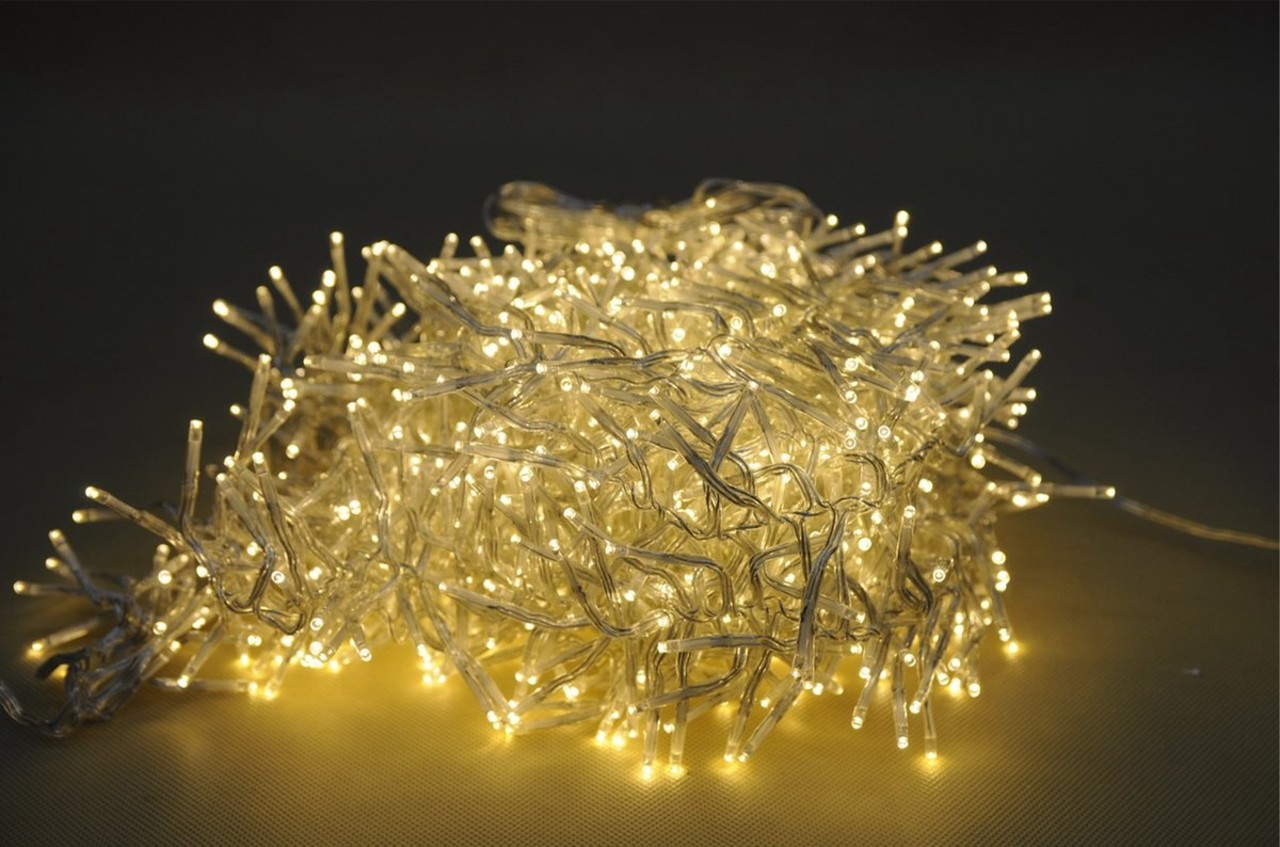 Cluster Kerstverlichting Kerst Kerstboomverlichting Extra warm wit 1152 LED 8,5 meter