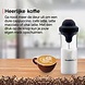 Discountershop Electric Milk Frother Stainless Steel - Frother Manual Milk Frother - Anti-caking Glass - Milk Frother - Wireless Milk Frother for Cappuccino - Latte Macchiato-BPA Free - Stainless Steel - Suitable for all types of Milk - Frothing and Heating