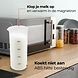 Discountershop Electric Milk Frother Stainless Steel - Frother Manual Milk Frother - Anti-caking Glass - Milk Frother - Wireless Milk Frother for Cappuccino - Latte Macchiato-BPA Free - Stainless Steel - Suitable for all types of Milk - Frothing and Heating