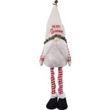 Discountershop Gnome Staand 100 cm en laag naar 75 cm - Kerst Kabouter Puntmuts - Kabouters - Kerstman | Dwerg | Staand Puntmuts | Kerst zittende kabouter Gevuld met pluche | stabiele Gnome.