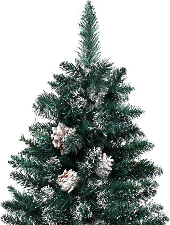 Discountershop Silver fir Artificial Christmas tree - 150 cm - 450 buds with snow Artificial Christmas tree - Green - 150 cm