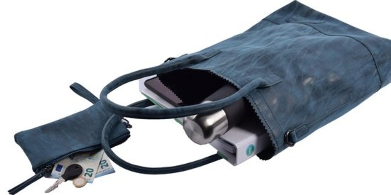 Bicky Bernard  Bicky Bernard Dames Shopper Navy - Donkerblauw - Tas met lang hengsel 180 cm