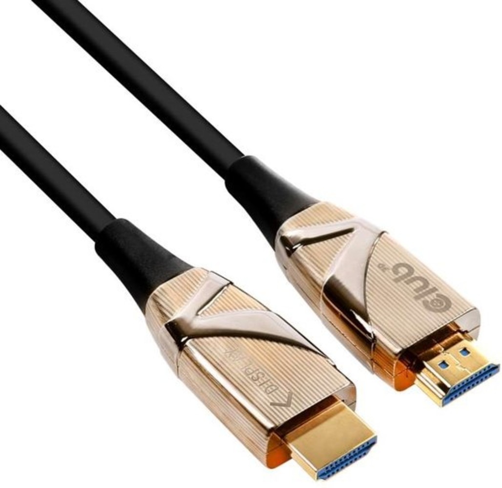 Club3d CLUB3D HDMI 2.0 UHD Active Optical Kabel HDR 4K 60Hz M/M 30 meter - club3D HDMI Aansluitkabel 30 meter Vlambestendig, High Speed HDMI Zwart [1x HDMI-stekker - 1x HDMI- Metaal aansluiting:Goud Club3d CLUB3D HDMI 2.0 UHD Active Optical Kabel HDR 4K 60Hz M/M 30 meter - club3D HDMI Aansluitkabel 30 meter Vlambestendig, High Speed HDMI Zwart [1x HDMI-stekker - 1x HDMI- Metaal aansluiting:Goud