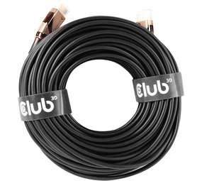 Club3d CLUB3D HDMI 2.0 UHD Active Optical Kabel HDR 4K 60Hz M/M 30 meter - club3D HDMI Aansluitkabel 30 meter Vlambestendig, High Speed HDMI Zwart [1x HDMI-stekker - 1x HDMI- Metaal aansluiting:Goud Club3d CLUB3D HDMI 2.0 UHD Active Optical Kabel HDR 4K 60Hz M/M 30 meter - club3D HDMI Aansluitkabel 30 meter Vlambestendig, High Speed HDMI Zwart [1x HDMI-stekker - 1x HDMI- Metaal aansluiting:Goud
