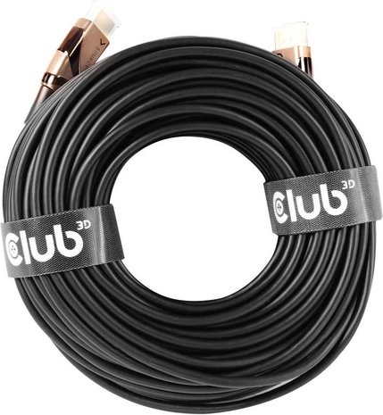 Club3d CLUB3D HDMI 2.0 UHD Active Optical Cable HDR 4K 60Hz M/M 30 meters - club3D HDMI Connection cable 30 meters Flame resistant, High Speed HDMI Black [1x HDMI plug - 1x HDMI- Metal connector:Gold Club3d CLUB3D HDMI 2.0 UHD Active Optical Cable HDR 4K 60Hz M/M 30 meters - club3D HDMI Connection cable 30 meters Flame resistant, High Speed HDMI Black [1x HDMI plug - 1x HDMI- Metal connector:Gold