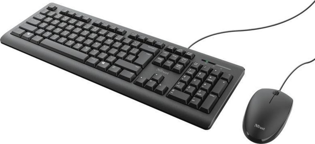 Trust Keyboard and mouse set Trust TKM-250 KEYBOARD AND MOUSE SET US - BUSINESS MODEL - Membrane keys - QWERTY
