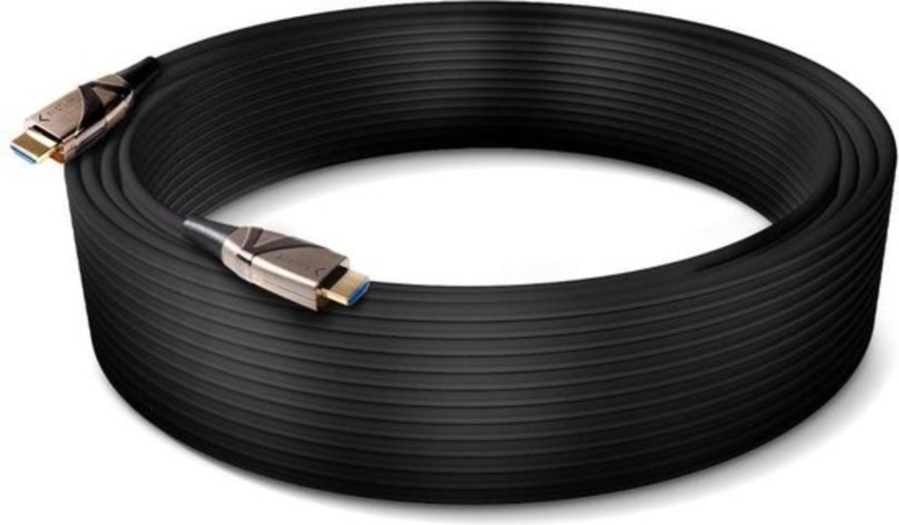 Club3d CLUB3D HDMI 2.0 UHD Active Optical Kabel HDR 4K 60Hz M/M 30 meter - club3D HDMI Aansluitkabel 30 meter Vlambestendig, High Speed HDMI Zwart [1x HDMI-stekker - 1x HDMI- Metaal aansluiting:Goud Club3d CLUB3D HDMI 2.0 UHD Active Optical Kabel HDR 4K 60Hz M/M 30 meter - club3D HDMI Aansluitkabel 30 meter Vlambestendig, High Speed HDMI Zwart [1x HDMI-stekker - 1x HDMI- Metaal aansluiting:Goud