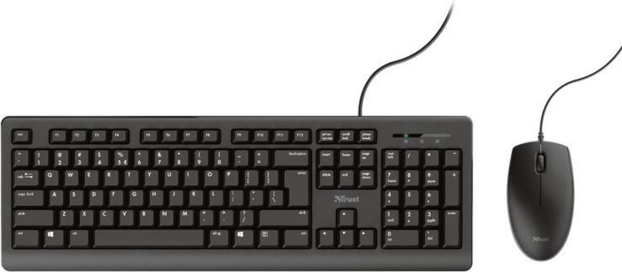 Trust Keyboard and mouse set Trust TKM-250 KEYBOARD AND MOUSE SET US - BUSINESS MODEL - Membrane keys - QWERTY