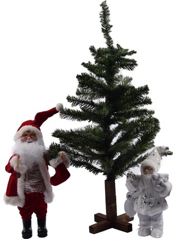 Discountershop Kleine Kerstboom houten onderstel | 110 PUNTEN | 90 cm | Kunstkerstboom | Discountershop Kleine Kerstboom houten onderstel | 110 PUNTEN | 90 cm | Kunstkerstboom |