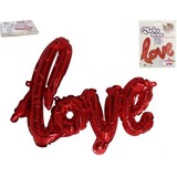 Merkloos Folieballon Love rood | Ballonnen Letter Set Love Rood 55 cm
