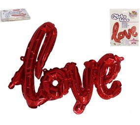 Merkloos Foil balloon Love red | Balloons Letter Set Love Red 55 cm