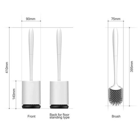 Discountershop WC Borstel in Houder - Hoge Kwaliteit - Wit - 9cmx41cm - Kwaliteitsvolle Toiletborstel en Houder Discountershop WC Borstel in Houder - Hoge Kwaliteit - Wit - 9cmx41cm - Kwaliteitsvolle Toiletborstel en Houder