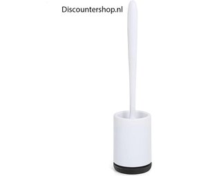 Discountershop WC Borstel in Houder - Hoge Kwaliteit - Wit - 9cmx41cm - Kwaliteitsvolle Toiletborstel en Houder Discountershop WC Borstel in Houder - Hoge Kwaliteit - Wit - 9cmx41cm - Kwaliteitsvolle Toiletborstel en Houder