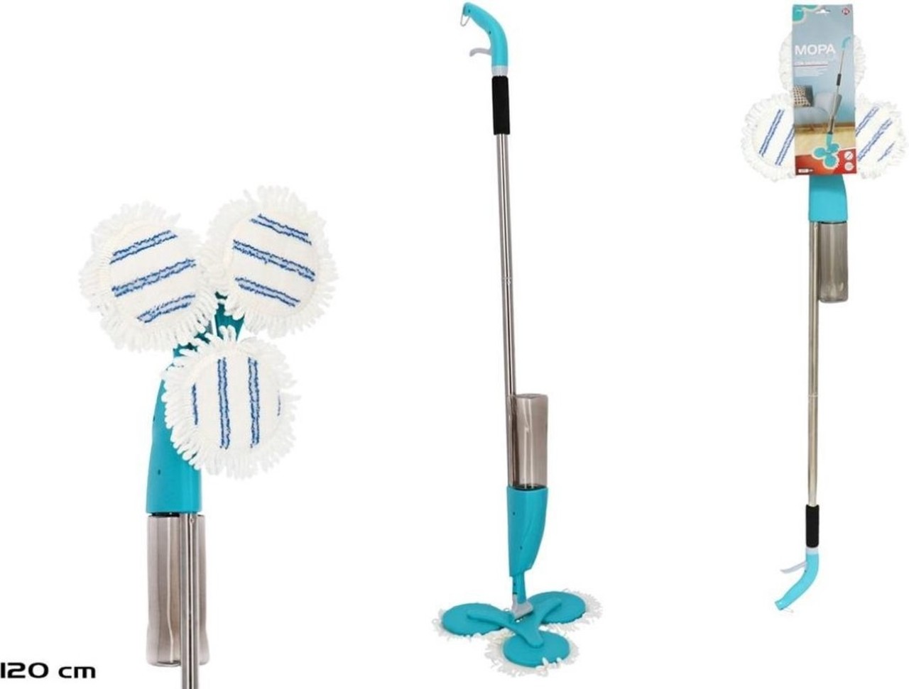 Merkloos Floor wiper with reservoir 120 cm aluminum blue. Merkloos Floor wiper with reservoir 120 cm aluminum blue.